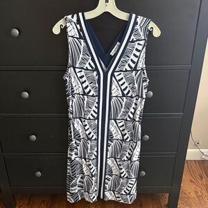 Tommy Bahama Black and White Tropical Midi Dress